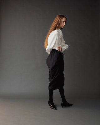 Mijeong Park Asymmetric Cotton Shirt in White