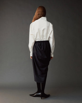 Mijeong Park Asymmetric Cotton Shirt in White