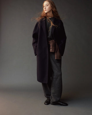Mijeong Park Oversized Crew Neck Sweater in Charcoal