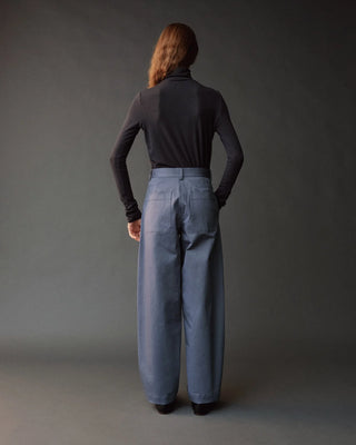 Mijeong Park Roll Neck Jersey Top in Graphite