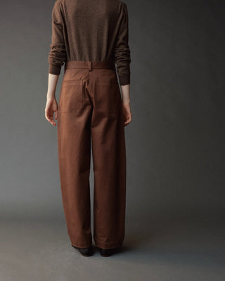 Mijeong Park Mock Neck Cardigan in Dark Beige