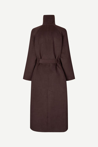Samsoe Sahanne Coat in Black Coffee