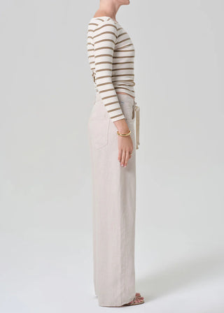 Citizens Of Humanity Brynn Linen Trouser - Pale Stone