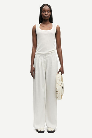 Samsoe Saiben Trousers - Light Grey Mel