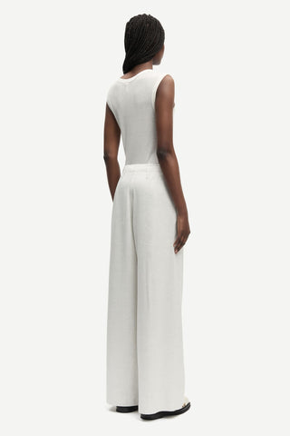 Samsoe Saiben Trousers - Light Grey Mel