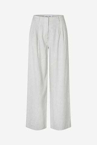 Samsoe Saiben Trousers - Light Grey Mel
