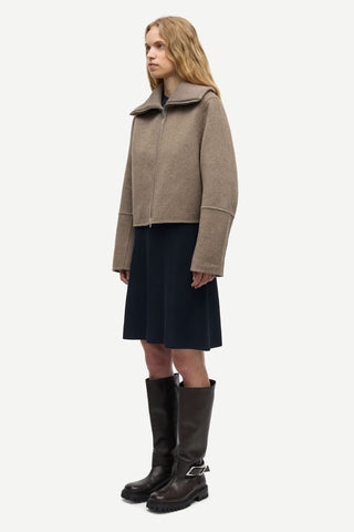 Samsoe Sacleo Jacket in Lead Gray Mel
