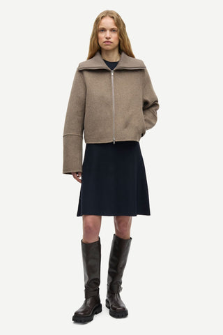 Samsoe Sacleo Jacket in Lead Gray Mel