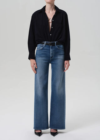 Citizens Of Humanity Lyra Long Wide Leg In Cooper