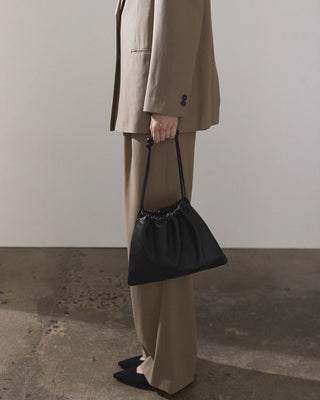 The Horse Fin Drawstring Bag in Black