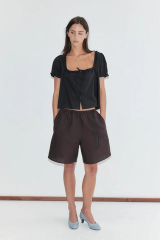 Deiji Studio Flounced Top - Black