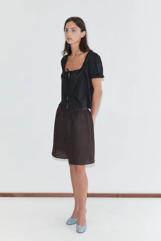 Deiji Studio Flounced Top - Black