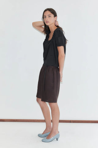 Deiji Studio Flounced Top - Black