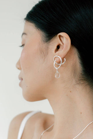 Kara Yoo Maeva Earrings + Small Drop Charm in Gold Plated