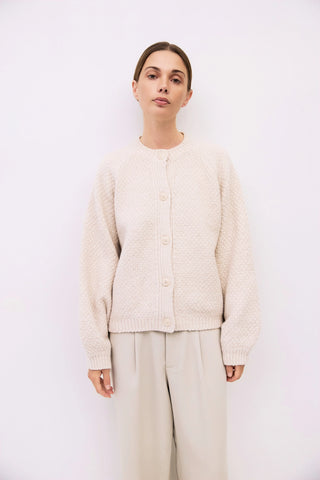 All Row The Juna Cardigan in Cream