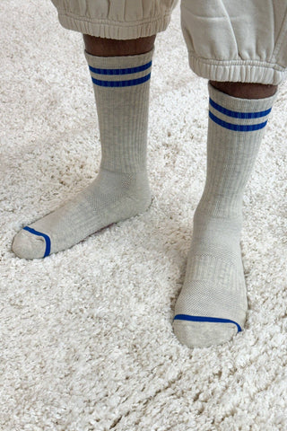 EXTENDED Boyfriend Socks (wholesale): Ice