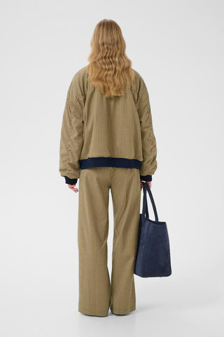 Gestuz Chicca Bomber - Navy/Brown Check