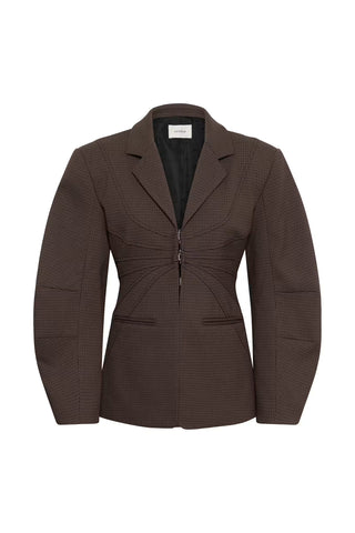 Gestuz Gzlamia Blazer in Slate Black Herringbone