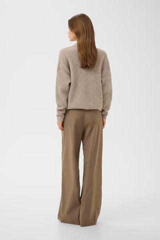 Gestuz Gzalpha Short Cardigan in Warm Sand Melange