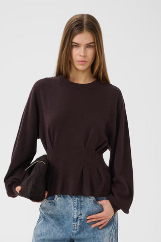 Gestuz Gzmanzi Waist Pullover in Ganache