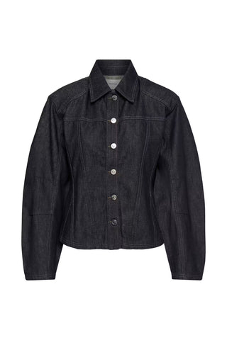 Gestuz Gzabina Waisted Jacket in Dark Blue Unwashed