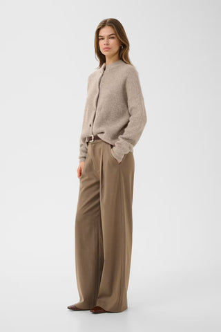Gestuz Gzalpha Short Cardigan in Warm Sand Melange
