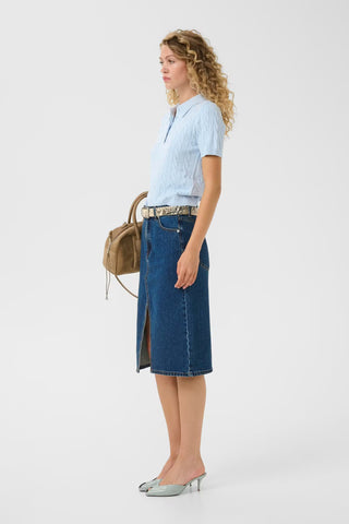 Gestuz Thilla Polo Pullover - Blue Finch