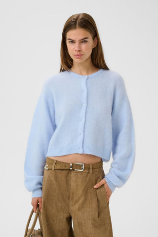 Gestuz Debbie Short Cardigan - Blue Finch Melange