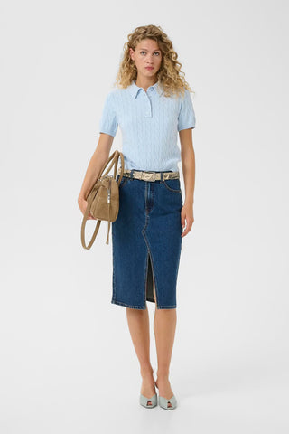 Gestuz Thilla Polo Pullover - Blue Finch