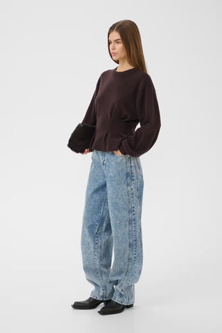 Gestuz Gzmanzi Waist Pullover in Ganache