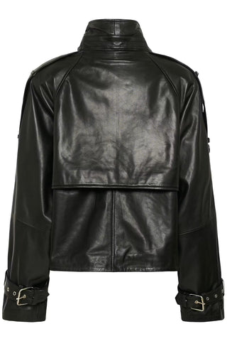 Gestuz Gzavic Leather Jacket in Black