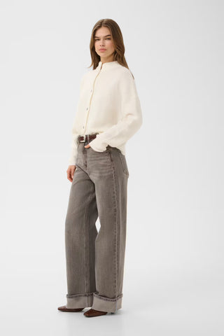 Gestuz Gzalpha Short Cardigan in Ivory