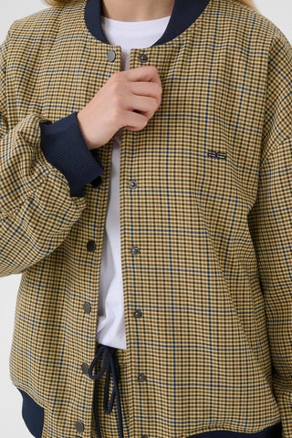 Gestuz Chicca Bomber - Navy/Brown Check