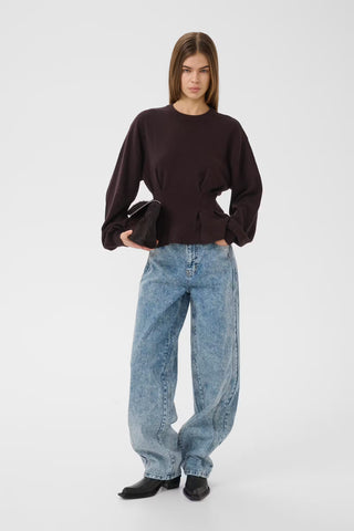 Gestuz Gzmanzi Waist Pullover in Ganache
