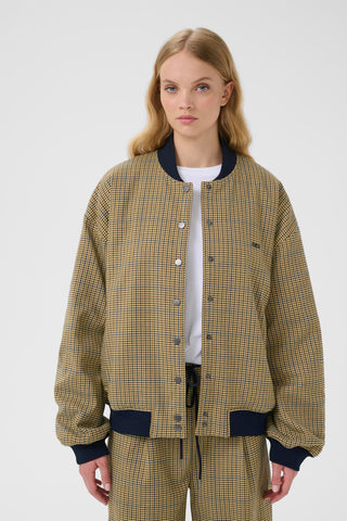 Gestuz Chicca Bomber - Navy/Brown Check