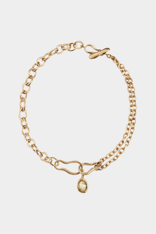 Kara Yoo Ramona Necklace + Ami Charm - Butter / Gold Plated Brass