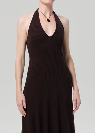 Citizens Of Humanity Mila Halter Dress - Chocolate