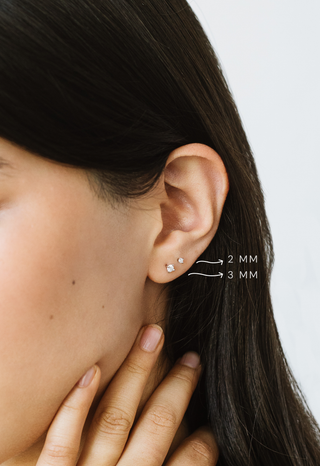 Prism Studs: Sterling Silver / 3mm
