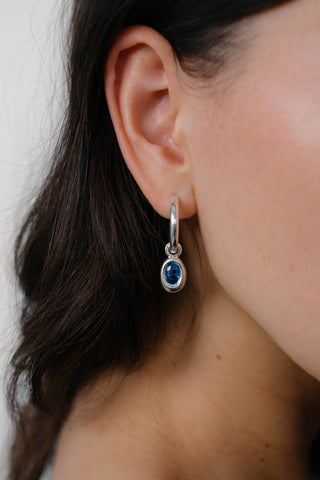 Ami Hoops: Coffee / Sterling Silver