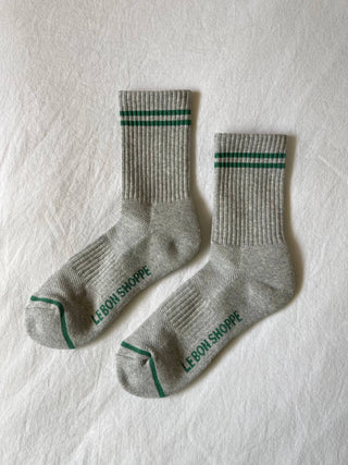 Boyfriend Socks (wholesale): Lt. Grey