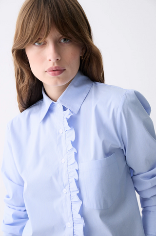 Deluc Fontes Shirt in Striped Light Blue