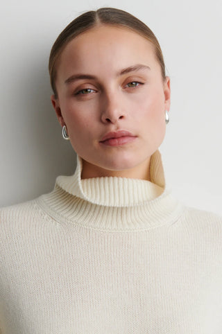 Second Female Alpha Knit T-Neck in Cream