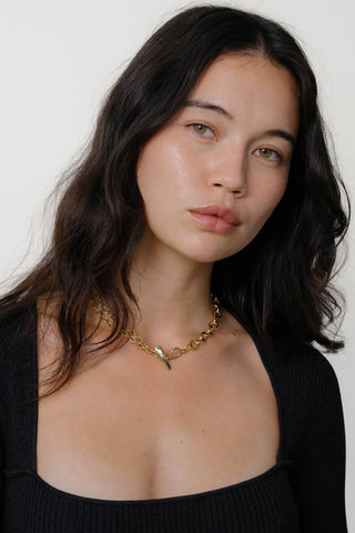 Kara Yoo Ramona Necklace Silver Plated Brass