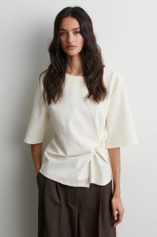 Second Female Arkai Drape Tee - Eggnog