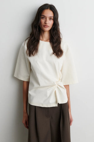 Second Female Arkai Drape Tee - Eggnog