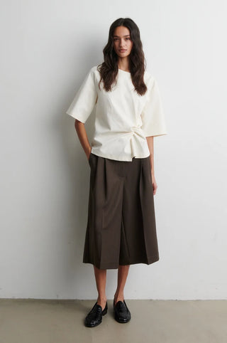 Second Female Arkai Drape Tee - Eggnog