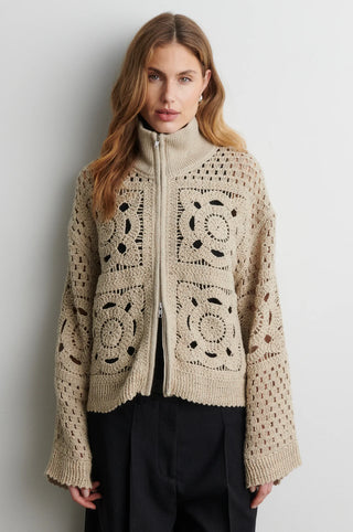 Second Female Crosette Knit Cardigan - Camel