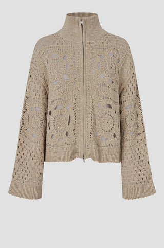 Second Female Crosette Knit Cardigan - Camel