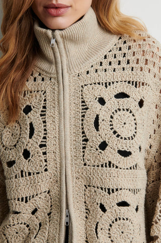 Second Female Crosette Knit Cardigan - Camel