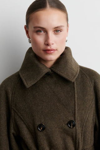 Second Female Agola Belt Jacket in Black Olive